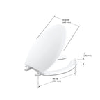 KOHLER K-4650-0 Lustra Elongated Toilet Seat - White