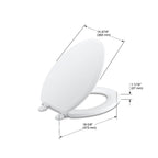 KOHLER K-4694-0 Ridgewood Elongated Toilet Seat - White