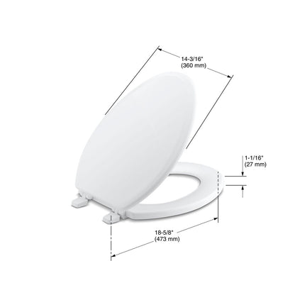 KOHLER K-4694-0 Ridgewood Elongated toilet seat - White