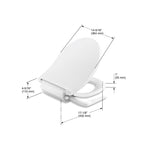 KOHLER K-76923-96 Purewash M250 Quiet-Close Round-Front Manual Bidet Toilet Seat - Biscuit