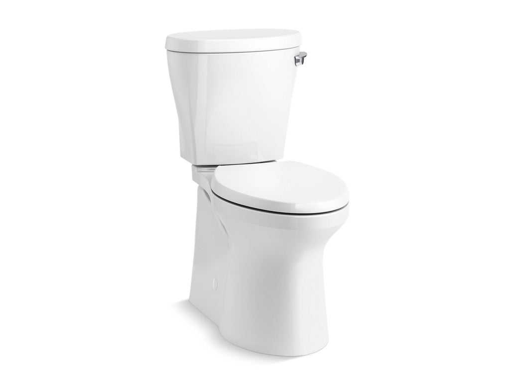 KOHLER K-20197-RA-0 Betello Two-Piece Elongated Toilet With Skirted Trapway, 1.28 Gpf - White
