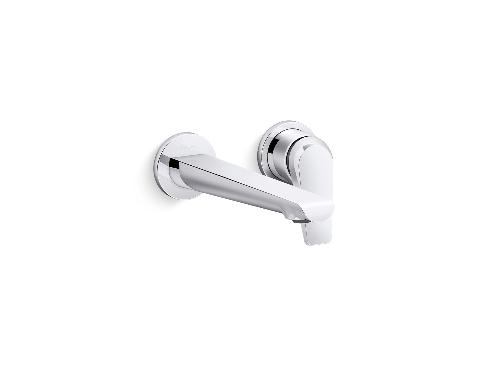 KOHLER K-97358-4-BL Avid Wall-Mount Bathroom Sink Faucet, 1.2 Gpm - Matte Black