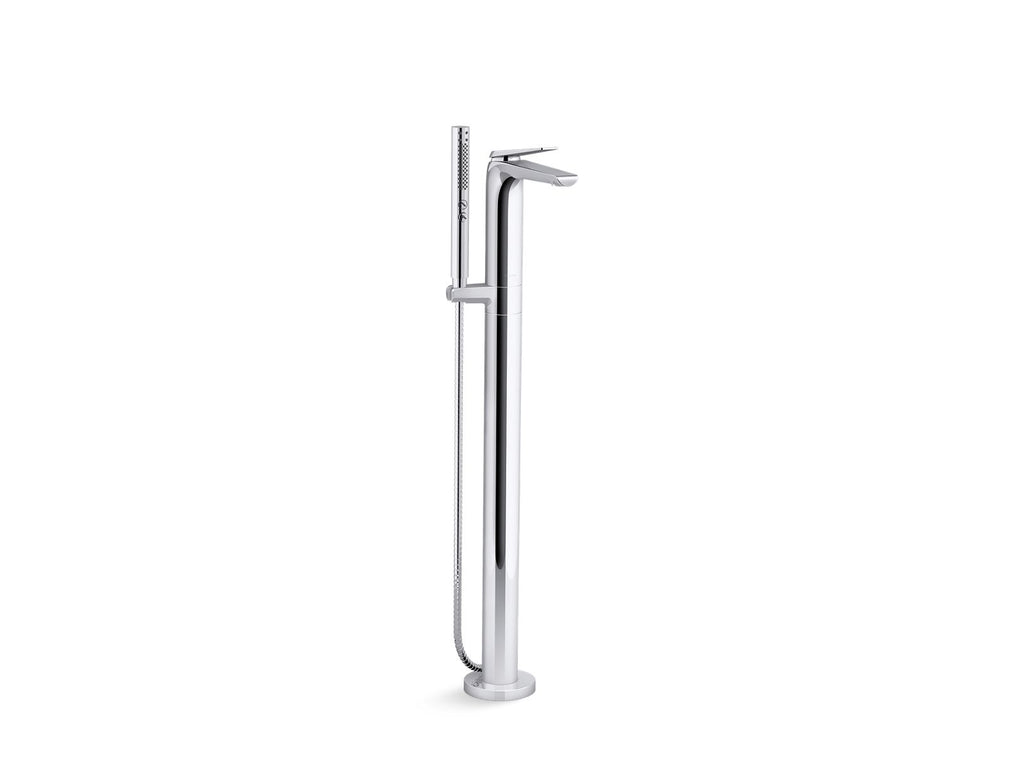 KOHLER K-T97367-4-2MB Avid Floor-Mount Bath Filler Trim - Vibrant Brushed Moderne Brass