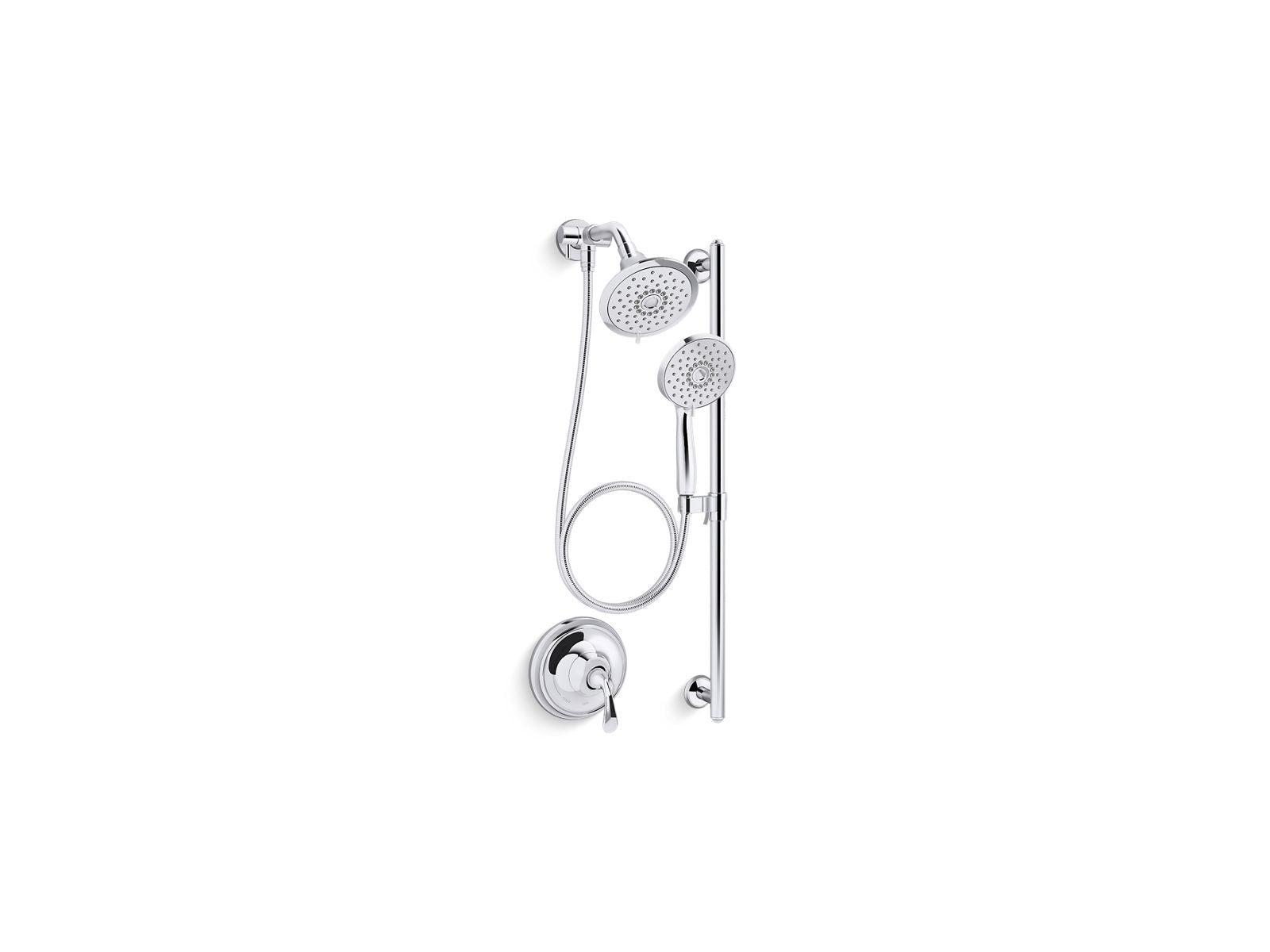 KOHLER K-22180-G-CP Forte Showering Kit, 1.75 Gpm - Polished Chrome