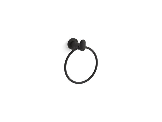 KOHLER K-97898-BL Kumin Towel Ring In Matte Black