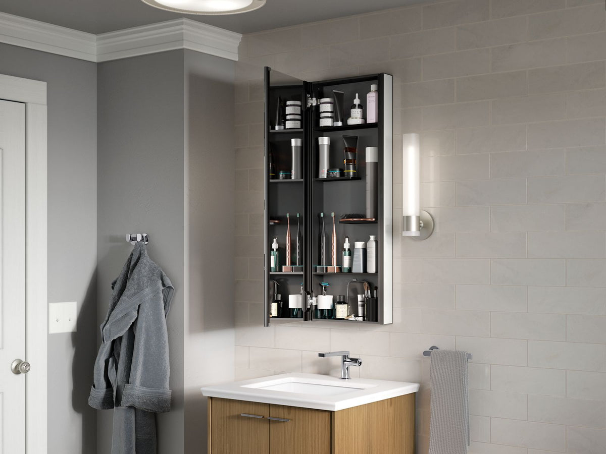 KOHLER K-81147-DA1 Maxstow 15" W X 40" H Medicine Cabinet - Dark Anodized Aluminum