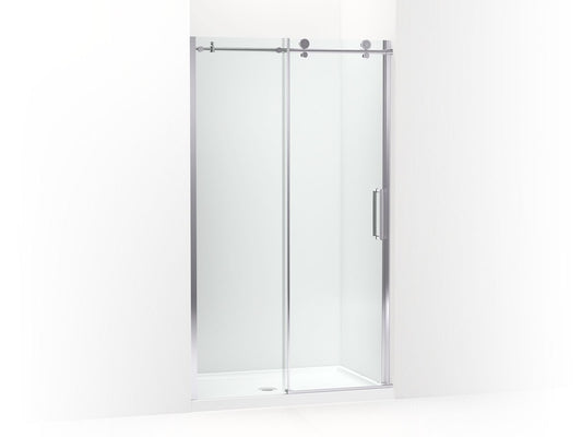 KOHLER K-706080-L-SHP Composed Sliding Shower Door, 78" H X 44-5/8 - 47-7/8" W, With 3/8" Thick Crystal Clear Glass In Bright Polished Silver