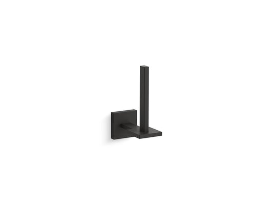 KOHLER K-23289-BL Square Vertical Toilet Paper Holder In Matte Black