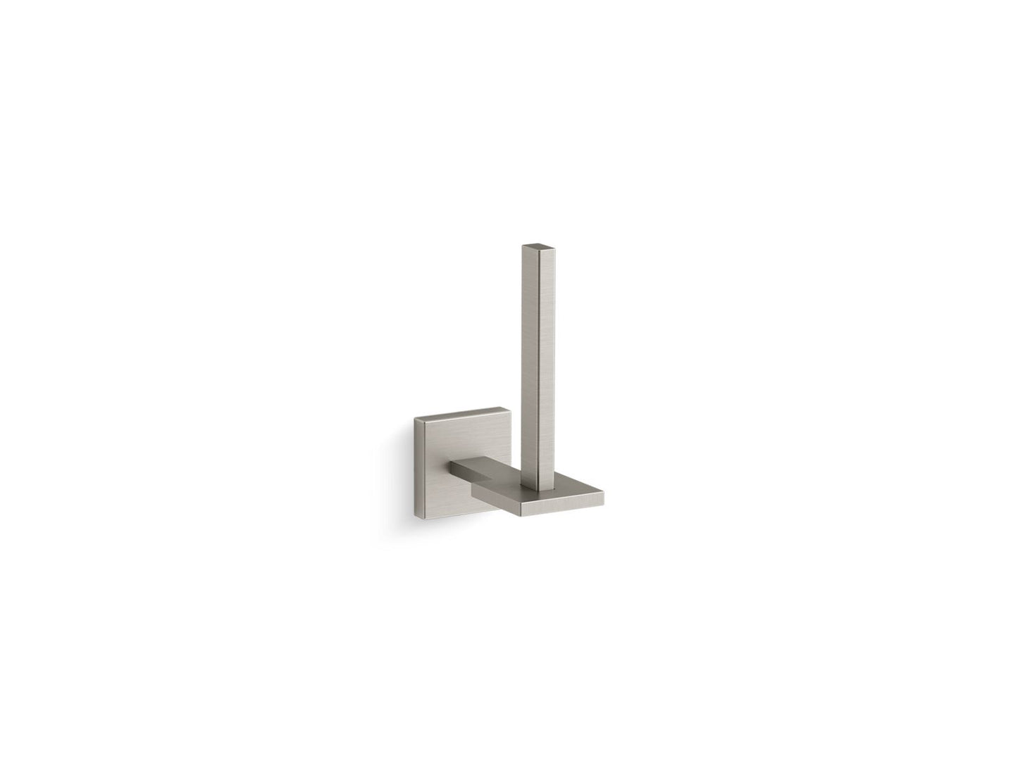 KOHLER K-23289-BN Square Vertical Toilet Paper Holder In Vibrant Brushed Nickel