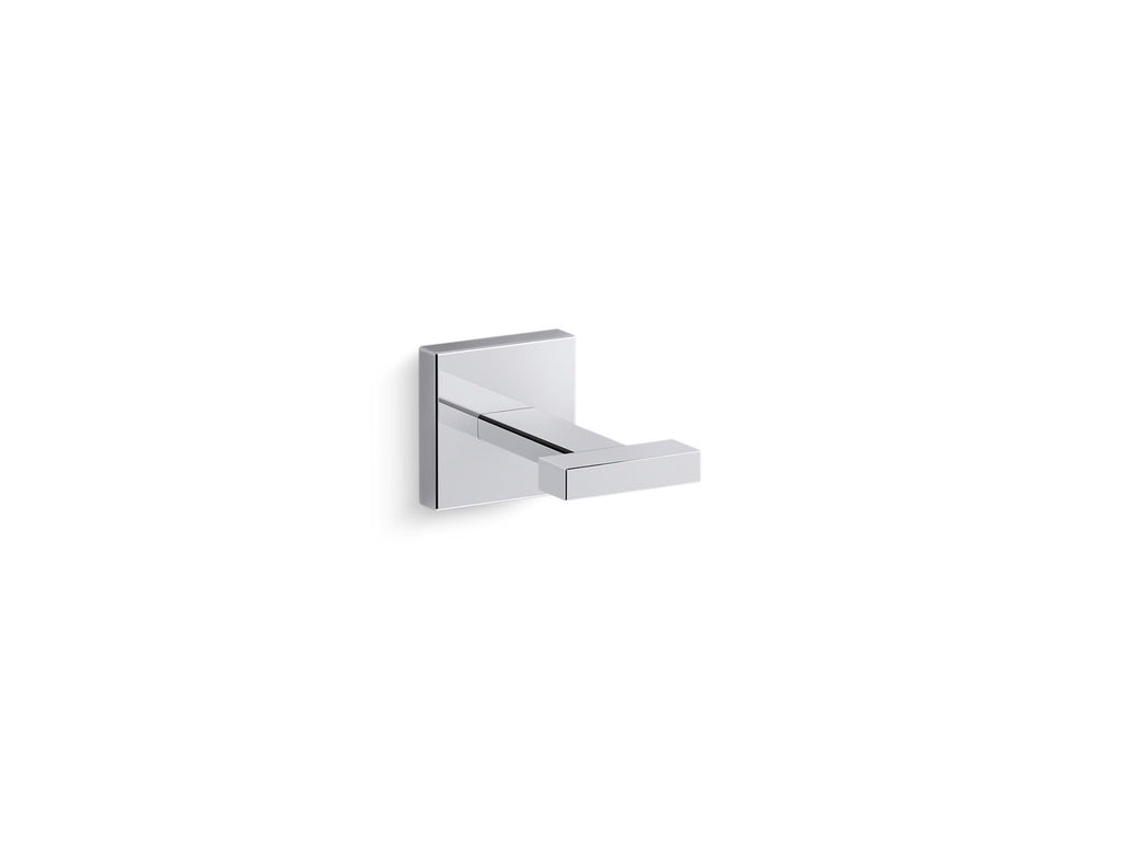 KOHLER K-23290-CP Square Robe Hook - Polished Chrome