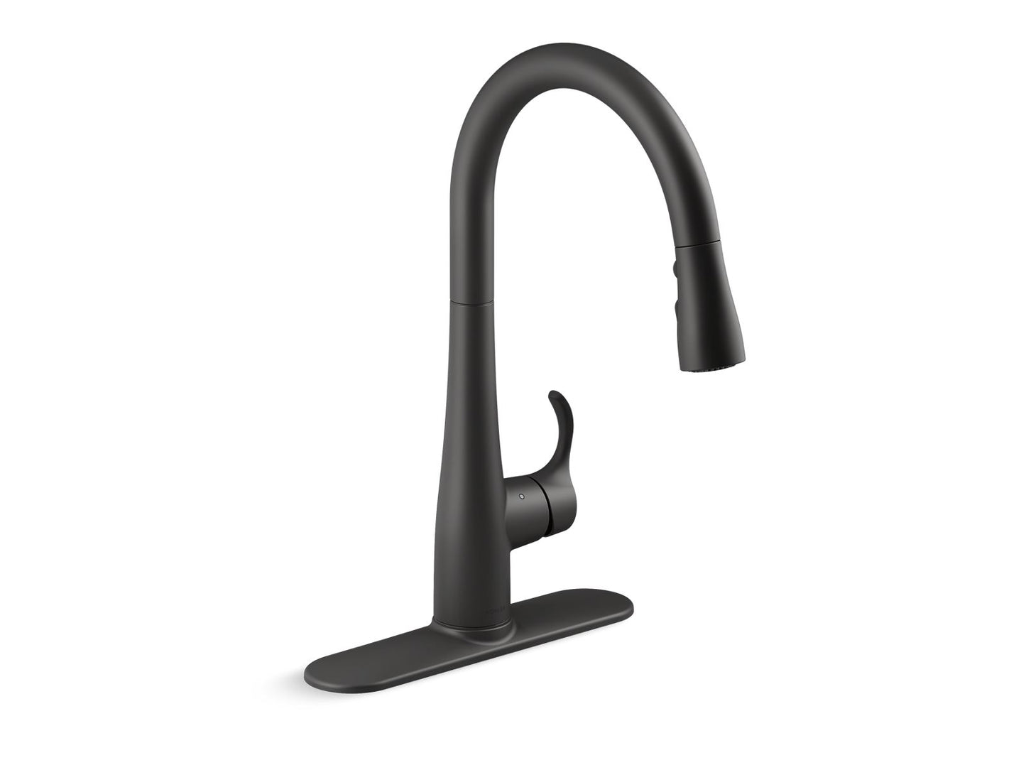 KOHLER K-22036-BL Simplice Touchless Pull-Down Kitchen Sink Faucet With Three-Function Sprayhead In Matte Black