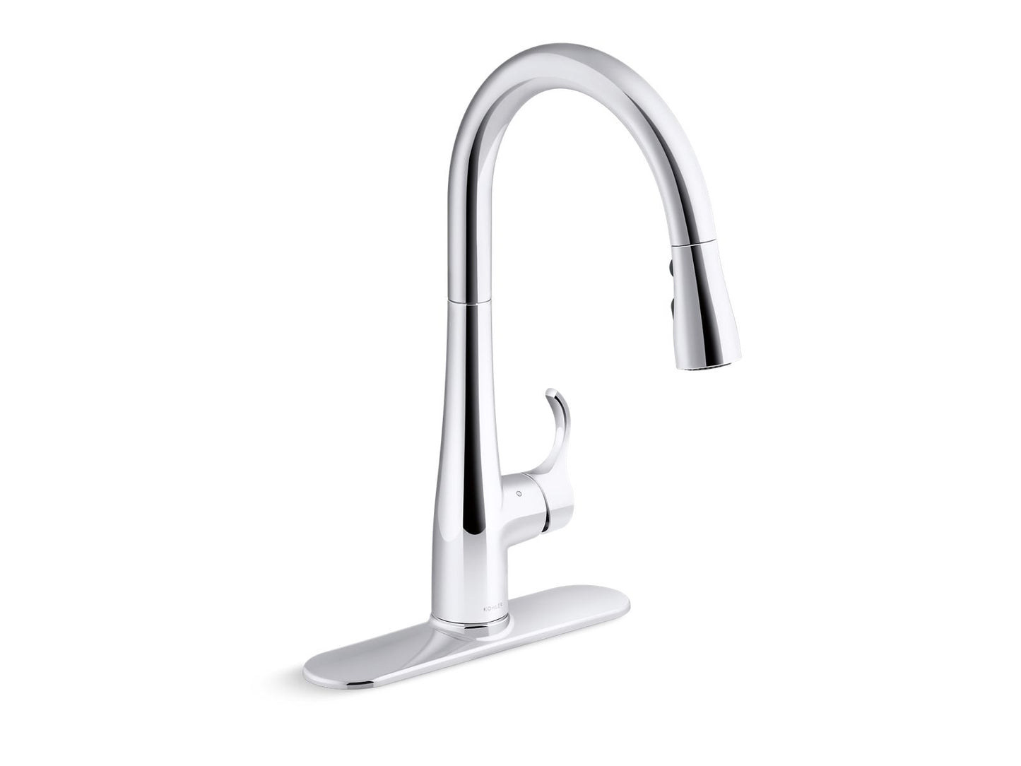 KOHLER K-22036-2MB Simplice Touchless pull-down kitchen sink faucet with three-function sprayhead - Vibrant Brushed Moderne Brass