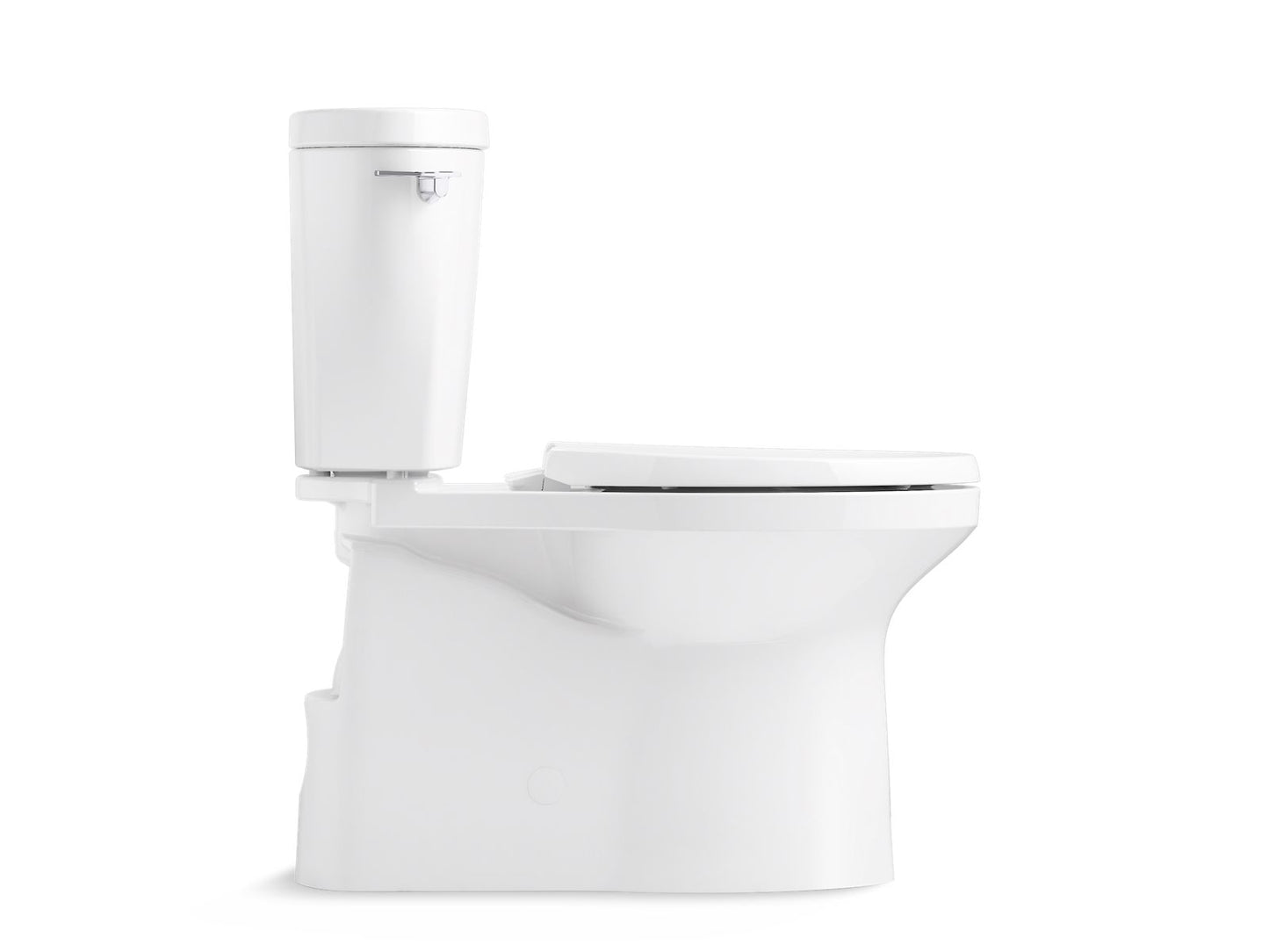 KOHLER K-20197-0 Betello Two-Piece Elongated Toilet With Skirted Trapway, 1.28 Gpf In White