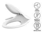 KOHLER K-5724-0 Purewash M250 Elongated Manual Bidet Toilet Seat - White