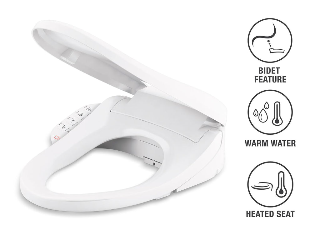 KOHLER K-8298-96 Purewash E590 Elongated Bidet Toilet Seat - Biscuit