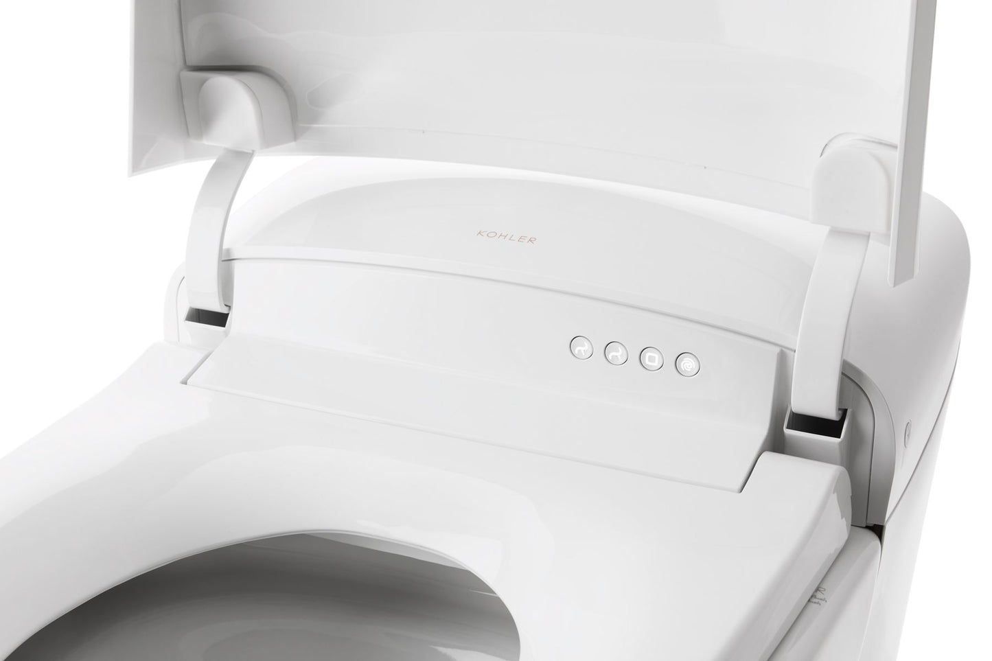 KOHLER K-77795-0 Eir One-Piece Elongated Smart Toilet, Dual-Flush In White