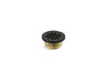 KOHLER K-22675-BL Round Brass Shower Receptor Drain - Matte Black