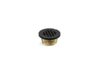 KOHLER K-22675-BL Round Brass Shower Receptor Drain - Matte Black