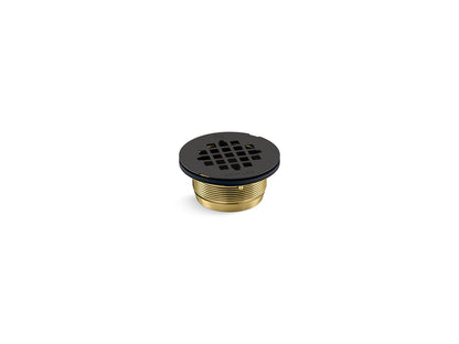 KOHLER K-22675-BL Round brass shower receptor drain - Matte Black