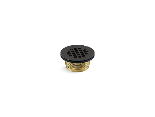 KOHLER K-22675-BL Round brass shower receptor drain - Matte Black