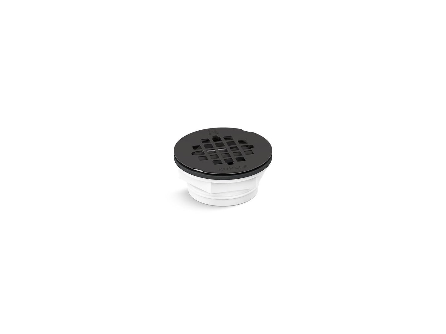 KOHLER K-22676-BL Round Pvc Shower Receptor Drain In Matte Black