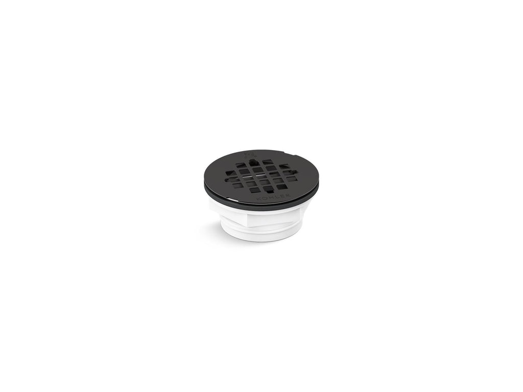 KOHLER K-22676-BL Round Pvc Shower Receptor Drain - Matte Black