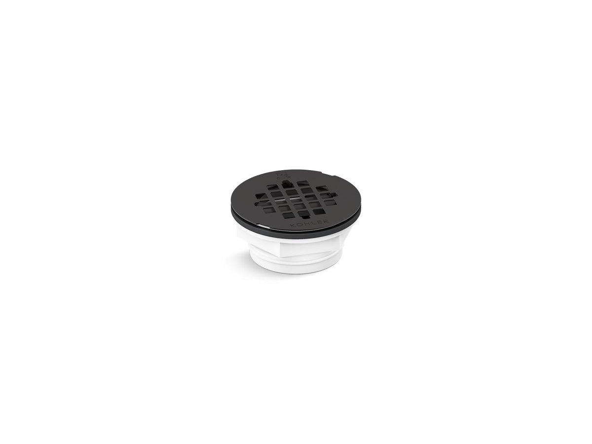 KOHLER K-22676-BL Round Pvc Shower Receptor Drain - Matte Black