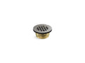 KOHLER K-22675-BS Round Brass Shower Receptor Drain - Brushed Stainless