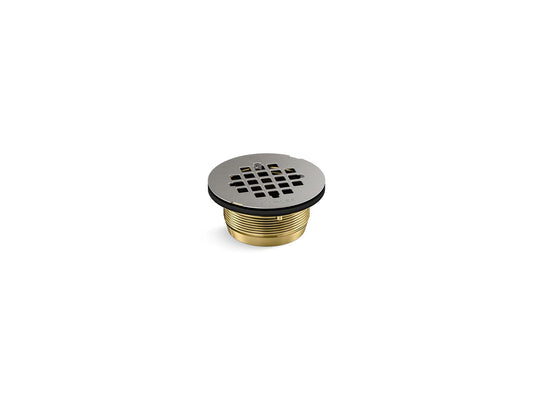 KOHLER K-22675-BS Round brass shower receptor drain - Brushed Stainless