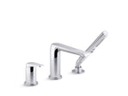 KOHLER K-97360-4-2MB Avid Deck-Mount Bath Faucet With Handshower - Vibrant Brushed Moderne Brass