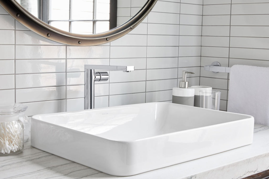 KOHLER K-5373-7 Vox 22-3/4" Rectangular Vessel Bathroom Sink - Black Black