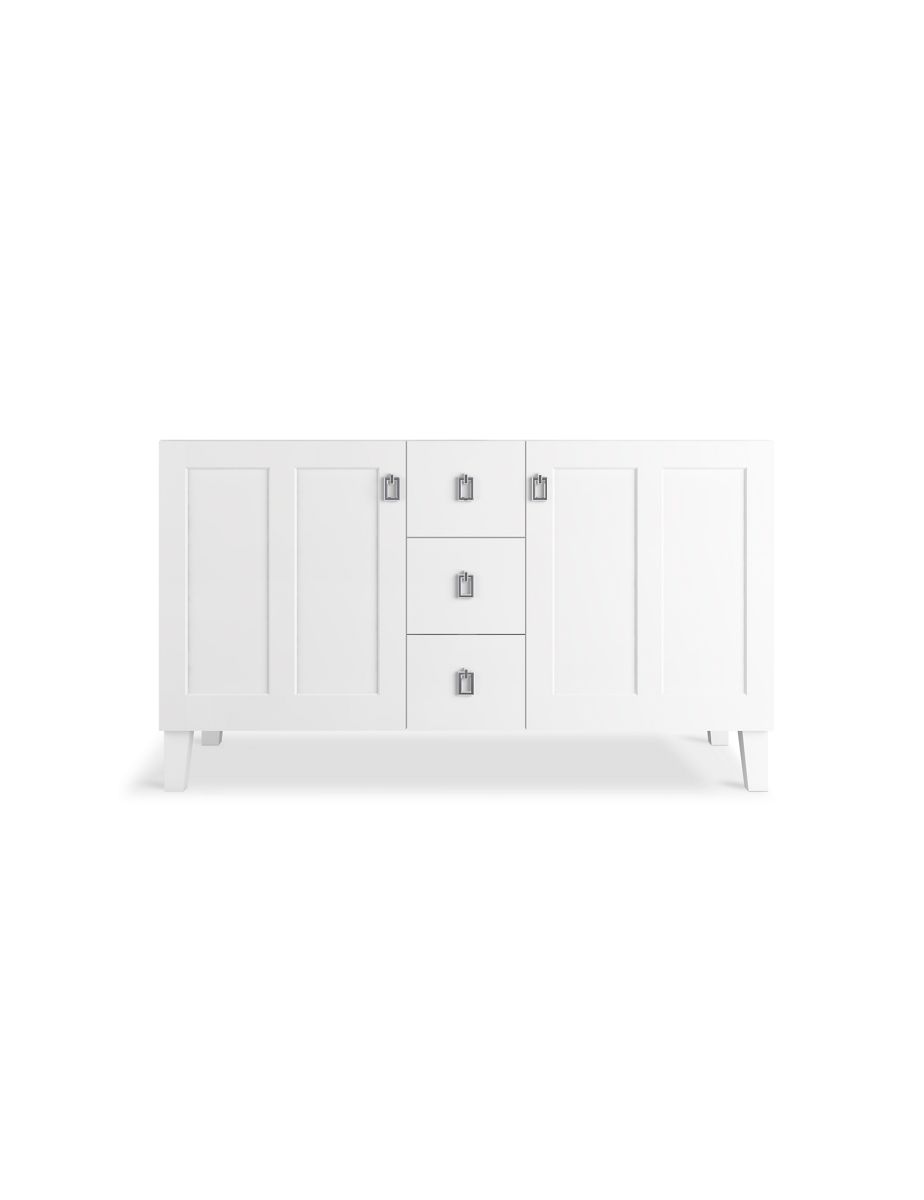 KOHLER K-99537-LG-1WA Poplin 60" Bathroom Vanity Cabinet In Linen White