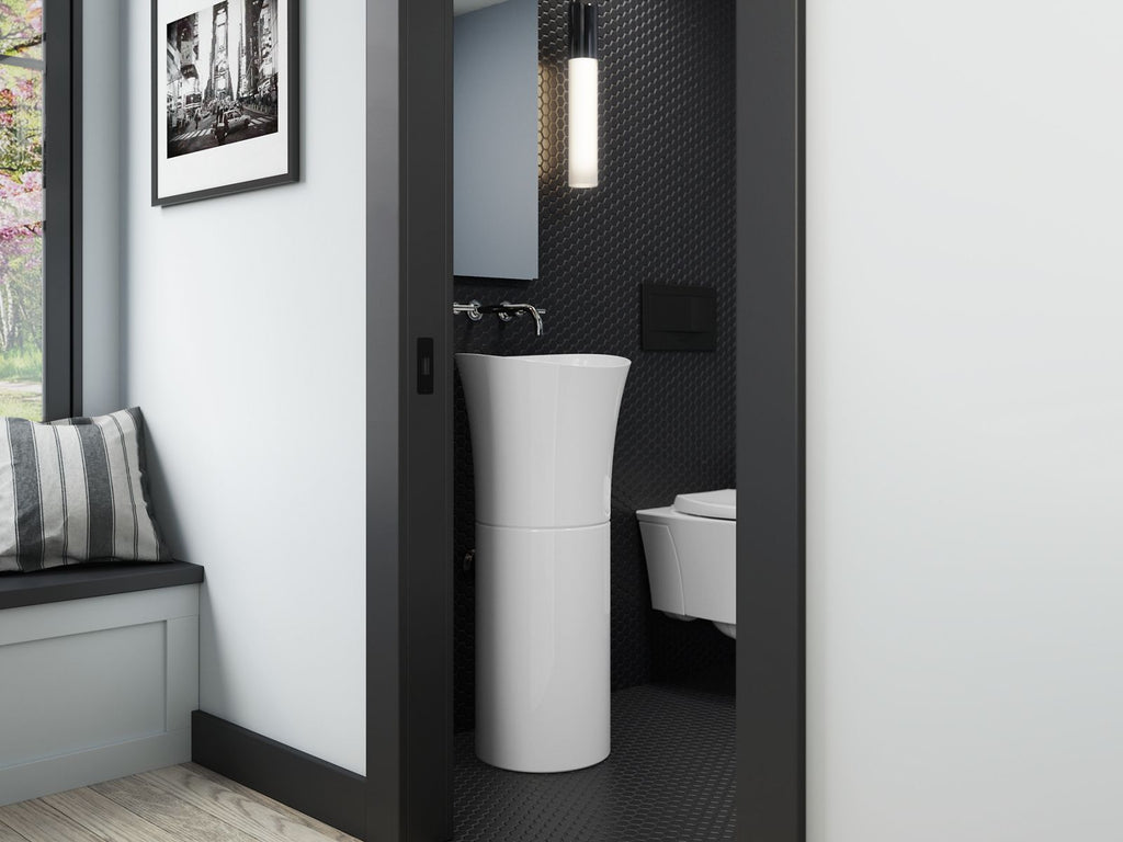 KOHLER K-20702-0 Veil 12-1/4" Pedestal Bathroom Sink - White