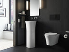 KOHLER K-20702-0 Veil 12-1/4" Pedestal Bathroom Sink - White