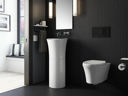KOHLER K-20702-0 Veil 12-1/4" pedestal bathroom sink - White
