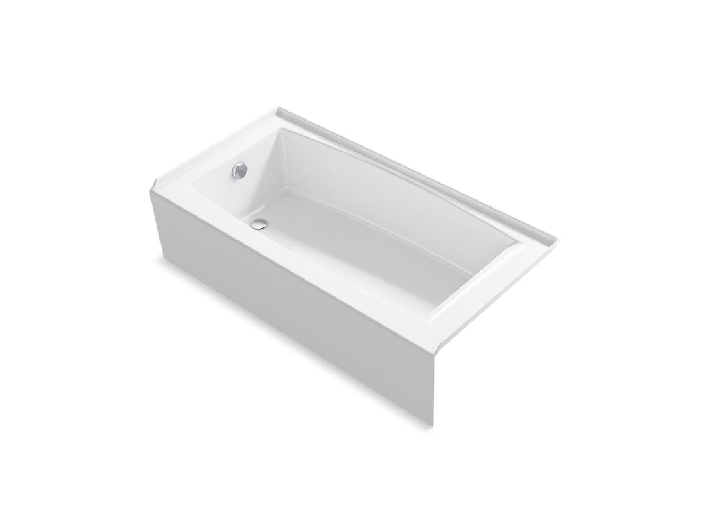 KOHLER K-26109-LA-0 Entity 60" X 30" Alcove Bath, Left Drain - White