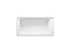 KOHLER K-26109-LA-0 Entity 60" X 30" Alcove Bath, Left Drain - White
