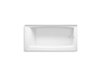 KOHLER K-26109-RA-0 Entity 60" X 30" Alcove Bath Right Drain - White