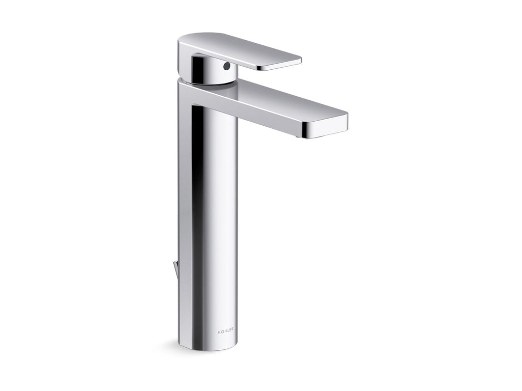 KOHLER K-23475-4-2MB Parallel Tall Single-Handle Bathroom Sink Faucet, 1.2 Gpm - Vibrant Brushed Moderne Brass