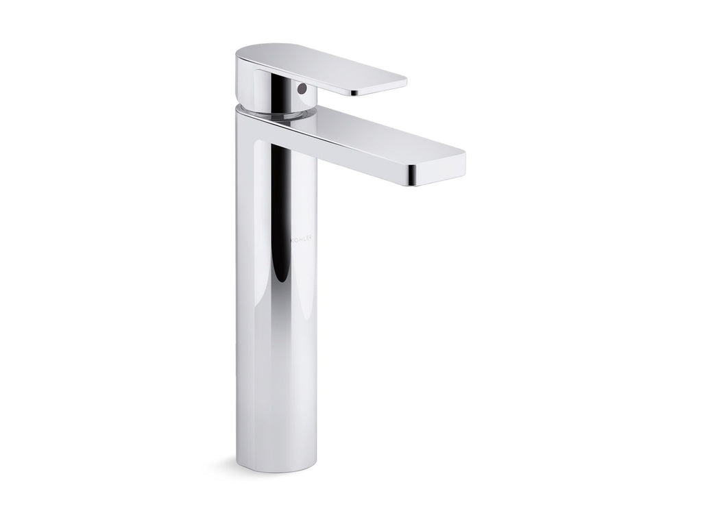 KOHLER K-23475-4K-BL Parallel Tall Single-Handle Bathroom Sink Faucet, 1.0 Gpm - Matte Black