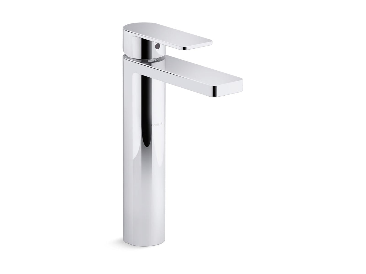 KOHLER K-23475-4K-BL Parallel Tall Single-Handle Bathroom Sink Faucet, 1.0 Gpm - Matte Black