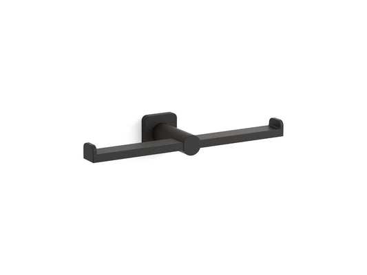 KOHLER K-21897-BL Parallel Double Toilet Paper Holder In Matte Black