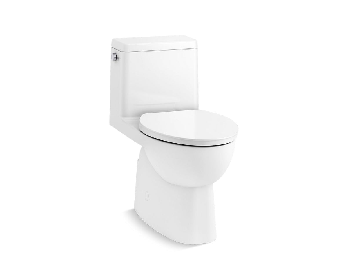 KOHLER K-78080-96 Reach One-Piece Compact Elongated Toilet With Skirted Trapway, 1.28 Gpf - Biscuit