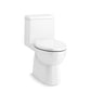 KOHLER K-78080-RA-0 Reach One-Piece Compact Elongated Toilet With Skirted Trapway, 1.28 Gpf In White