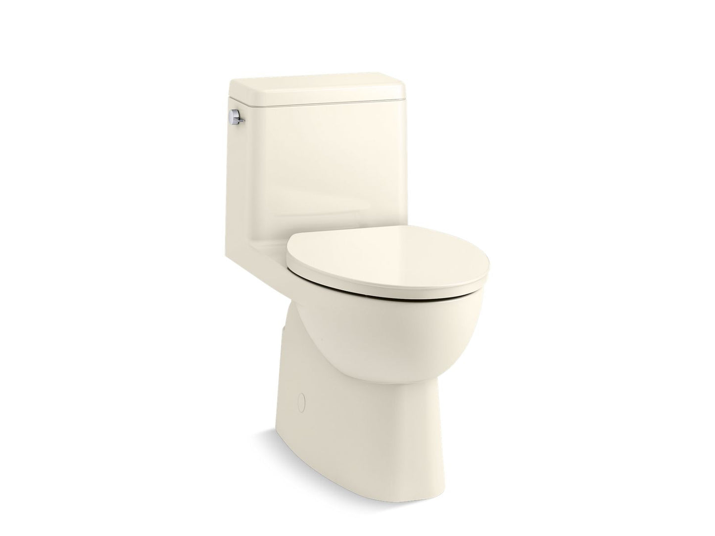 KOHLER K-78080-96 Reach One-Piece Compact Elongated Toilet With Skirted Trapway, 1.28 Gpf In Biscuit