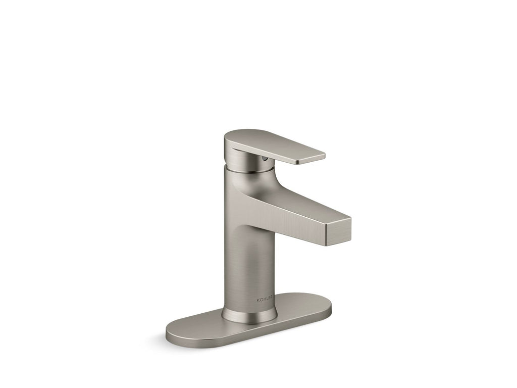 KOHLER K-37886-4-BN Taut Single-Handle Bathroom Sink Faucet, 1.2 Gpm - Vibrant Brushed Nickel