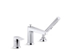 KOHLER K-74032-4-BN Taut Deck-Mount Bath Faucet With Handshower - Vibrant Brushed Nickel