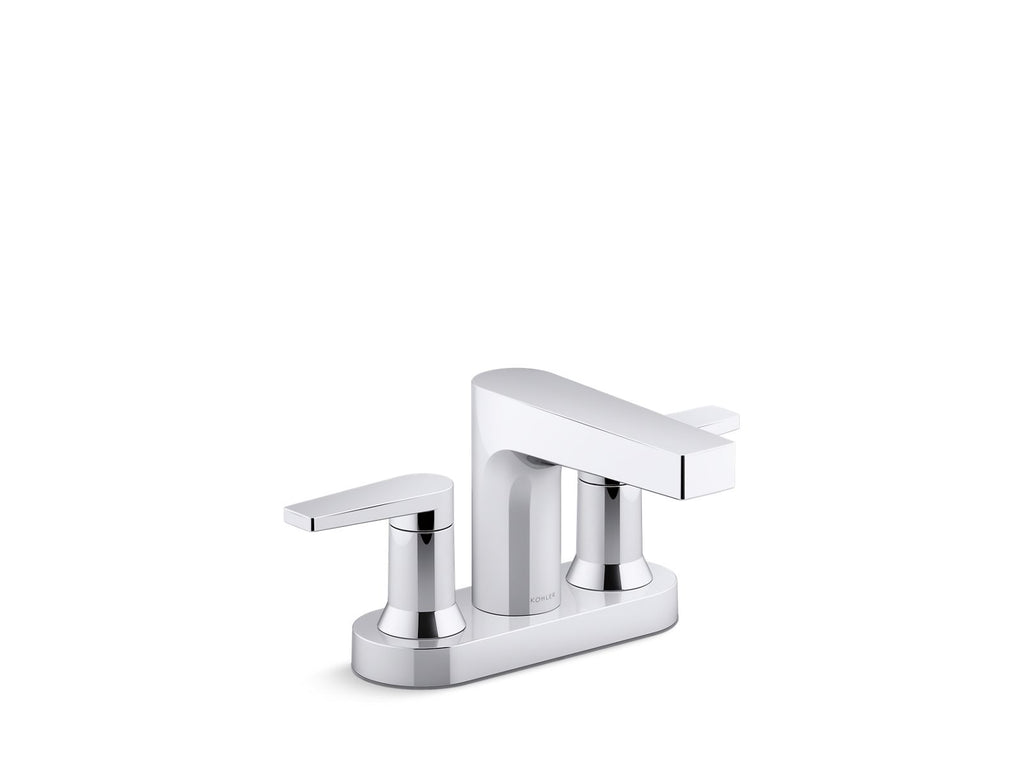 KOHLER K-37888-4-CP Taut Centerset Bathroom Sink Faucet, 1.2 Gpm - Polished Chrome