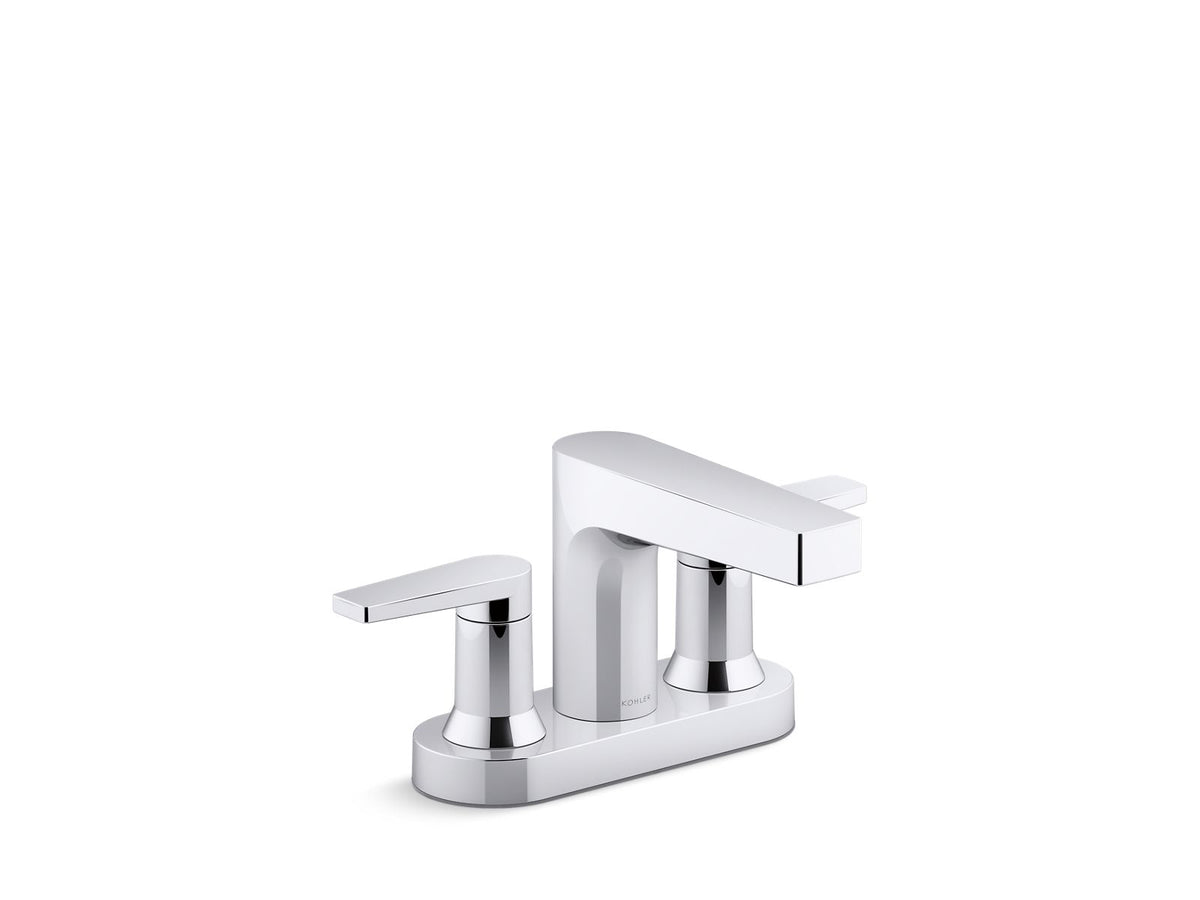 KOHLER K-37888-4-CP Taut Centerset Bathroom Sink Faucet, 1.2 Gpm - Polished Chrome
