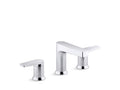 KOHLER K-37887-4-CP Taut Widespread Bathroom Sink Faucet, 1.2 Gpm - Polished Chrome